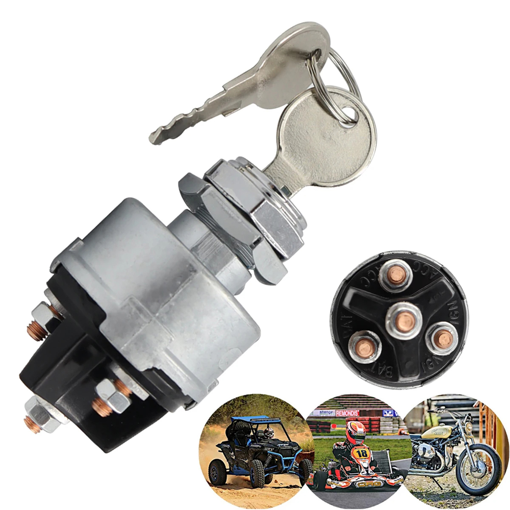 Tractor Implement - 4-Position Universal Ignition Key Switch 12v