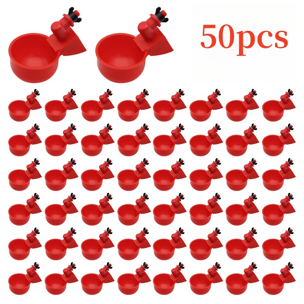 Chicken Nipple Drinker - 50Pcs Automatic Poultry Drinking Bowl Chicken