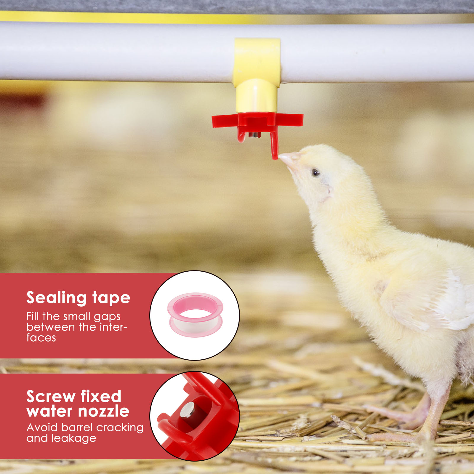 30Pcs Chicken Waterer Nipple D - Chicken Nipple Drinker reseña y precio